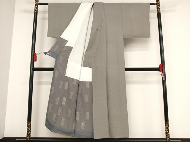 平和屋着物●小紋師 北原寿永 江戸小紋 角通し 正絹 逸品 未使用 AAAU0218np