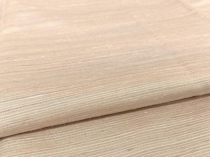 平和屋着物●紅花紬 米沢 竹股工房 紅下染 華かすみ紬 縞 証紙付き 正絹 逸品 AAAU0219np
