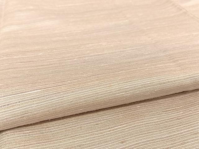 平和屋着物●紅花紬 米沢 竹股工房 紅下染 華かすみ紬 縞 証紙付き 正絹 逸品 AAAU0219np