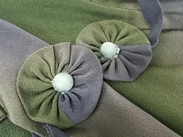 平和屋着物●道中着　暈し染め　ロング丈　正絹　逸品　AAAU0221np