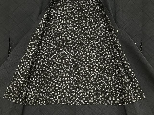 平和屋着物∞道行コート よろけ菱 ロング丈 正絹 逸品 AABH4564ck