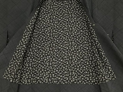 平和屋着物∞道行コート　よろけ菱　ロング丈　正絹　逸品　AABH4564ck