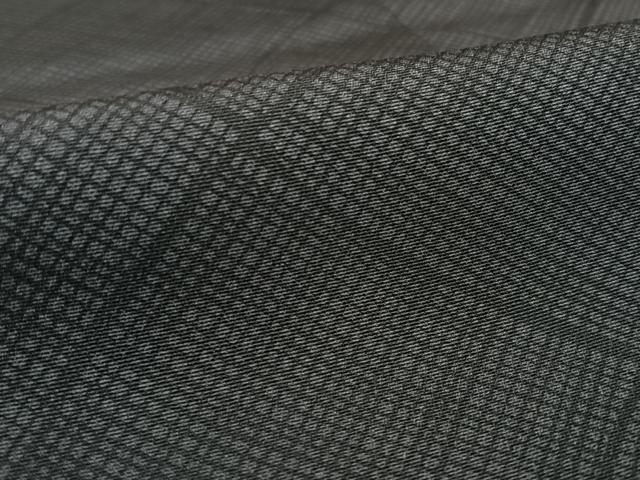 平和屋着物∞道行コート よろけ菱 ロング丈 正絹 逸品 AABH4564ck