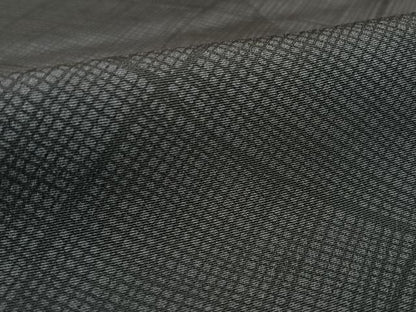 平和屋着物∞道行コート　よろけ菱　ロング丈　正絹　逸品　AABH4564ck
