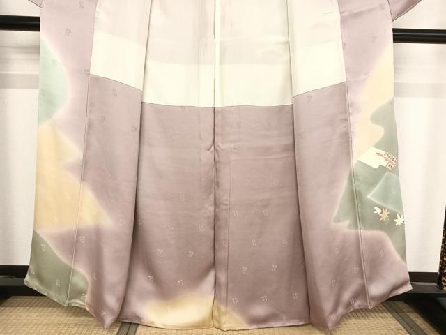 平和屋着物●創業460年・千總 訪問着 駒刺繍 鳳凰草花文 暈し染め 金糸 金彩 正絹 逸品 AAAU0240np