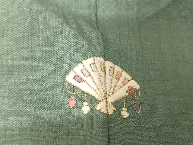 平和屋着物●本場結城紬　重要無形文化財　色無地　藍鼠色　廣田紬　証紙付き　正絹　逸品　AAAU0241np