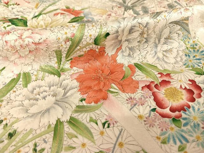 平和屋着物●創業460年・千總　小紋　草花文　暈し染め　金彩　正絹　逸品　AAAU0244np