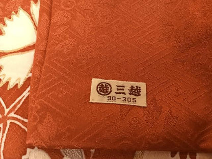 平和屋着物●創業460年・千總 振袖・長襦袢セット（無双仕立て）駒刺繍 飛鶴松花文 金糸 金彩 正絹 逸品 AAAU0261np