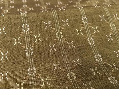 平和屋着物●花織　紬　正絹　逸品　AAAU0278np