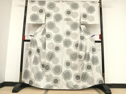 平和屋着物●本場染大島紬　雪輪　さが美扱い　正絹　逸品　AAAU0283np