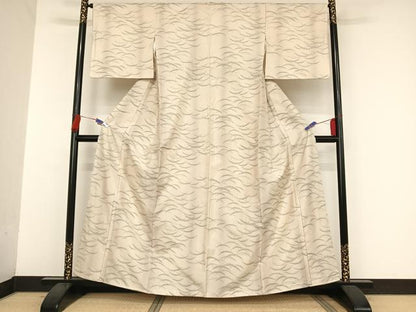 平和屋着物●上質な紬　雪芝　さが美扱い　正絹　逸品　AAAU0284np