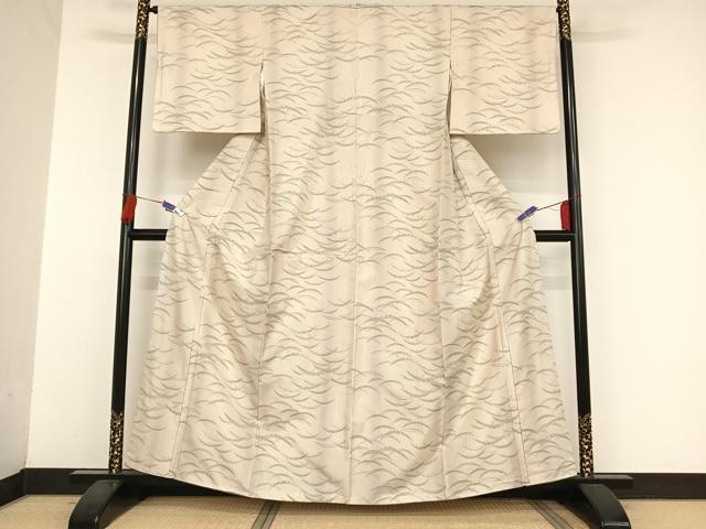 平和屋着物●上質な紬　雪芝　さが美扱い　正絹　逸品　AAAU0284np