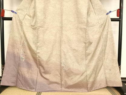 平和屋着物●本場染大島紬　訪問着　作家物　集い花　墨流し　暈し染め　正絹　逸品　AAAU0286np