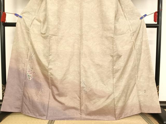 平和屋着物●本場染大島紬　訪問着　作家物　集い花　墨流し　暈し染め　正絹　逸品　AAAU0286np