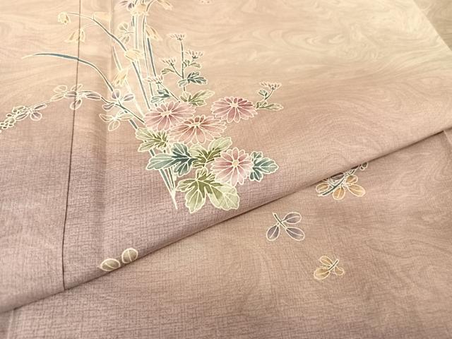 平和屋着物●本場染大島紬　訪問着　作家物　集い花　墨流し　暈し染め　正絹　逸品　AAAU0286np