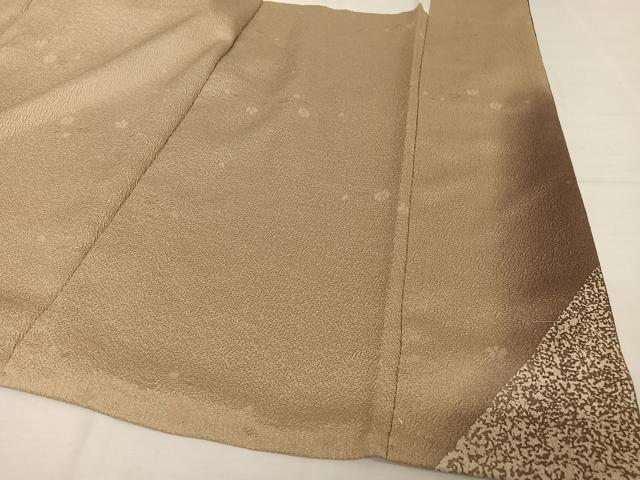 平和屋着物●訪問着　刺繍　草花文　暈し染め　金糸　正絹　逸品　未使用　AAAU0342np