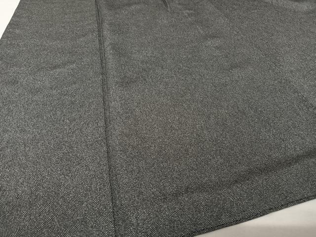 平和屋着物●江戸小紋 極小鮫小紋柄 黒地 鈴乃屋扱い 正絹 逸品 AAAU0345np
