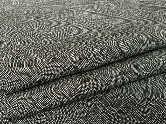 平和屋着物●江戸小紋 極小鮫小紋柄 黒地 鈴乃屋扱い 正絹 逸品 AAAU0345np