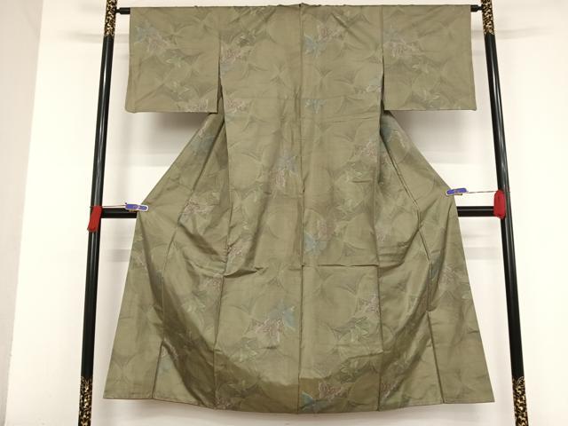平和屋着物●本場大島紬 舞蝶文 正絹 逸品 AAAU0357np