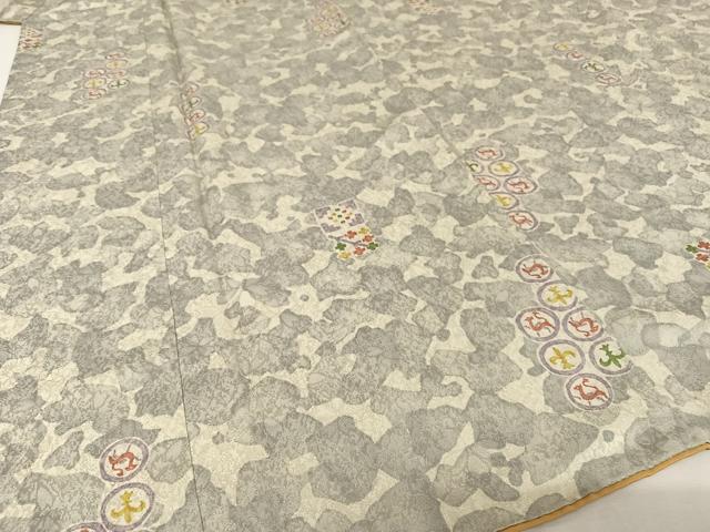 平和屋着物●上質な小紋 鳥獣幾何学丸文 正絹 逸品 AAAU0358np