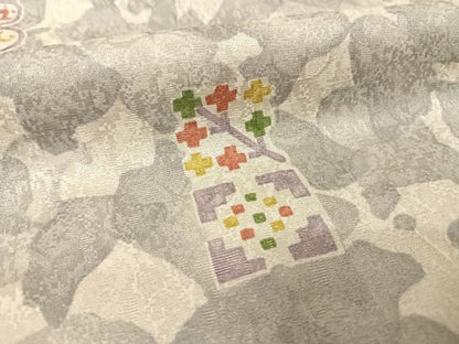 平和屋着物●上質な小紋 鳥獣幾何学丸文 正絹 逸品 AAAU0358np