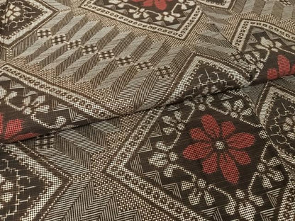 平和屋着物●本場大島紬　龍郷絣　反端付き　正絹　逸品　未使用　AAAU0369np