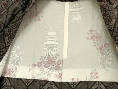 平和屋着物●本場大島紬　龍郷絣　アンサンブル　残布120cm付き　正絹　逸品　未使用　AAAU0375np