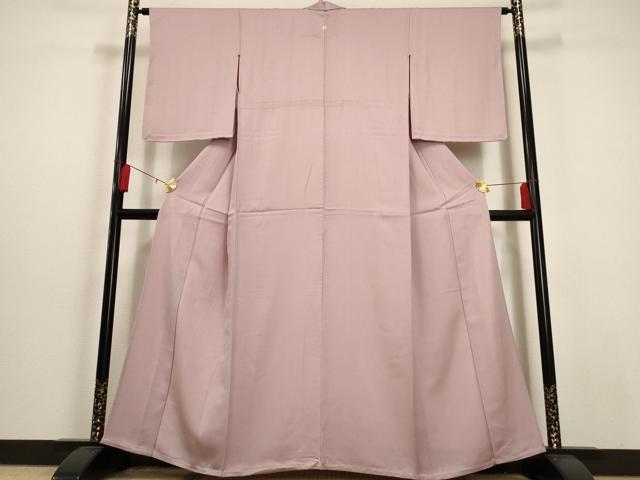 平和屋着物▽上質な色無地 単衣 紅藤色 正絹 逸品 未使用 AAAU0952iu
