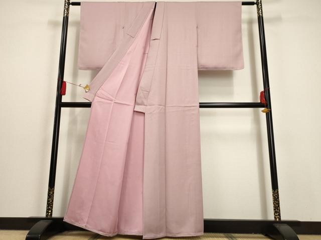 平和屋着物▽上質な色無地 単衣 紅藤色 正絹 逸品 未使用 AAAU0952iu