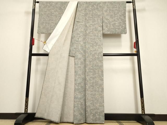 平和屋着物▽小紋 単衣 花鳥文 洗える着物 AAAU1126iu