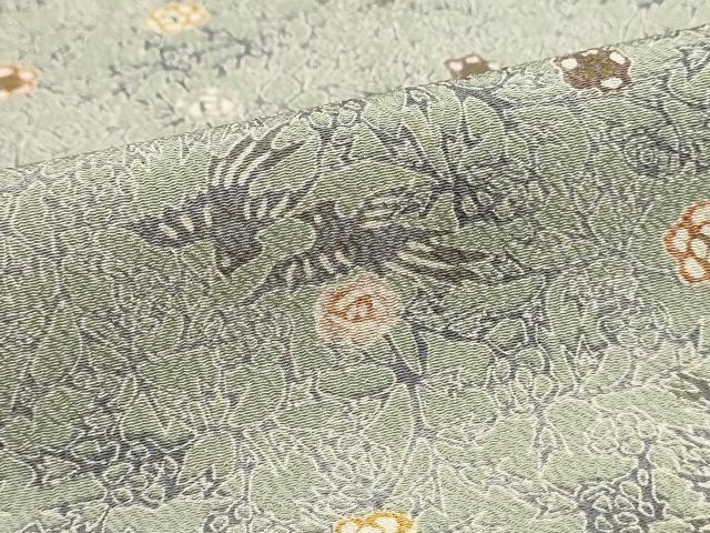 平和屋着物▽小紋 単衣 花鳥文 洗える着物 AAAU1126iu