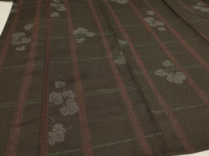 平和屋着物▽小紋 単衣 蔦の葉格子文 洗える着物 AAAU1152iu