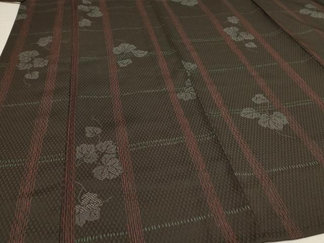 平和屋着物▽小紋 単衣 蔦の葉格子文 洗える着物 AAAU1152iu