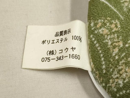 平和屋着物▽小紋 単衣 草花文 洗える着物 未使用 AAAU1155iu