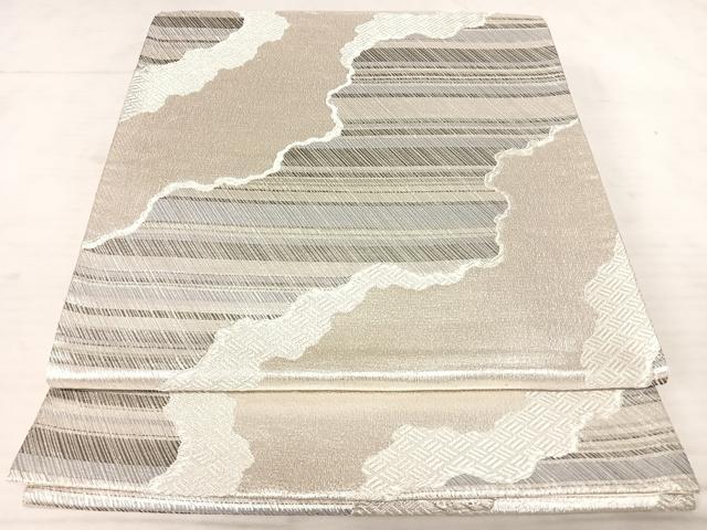 平和屋着物◎佐賀つづれ 六通柄袋帯 九百織 道長文 銀糸 正絹 逸品 AAAU3077yx