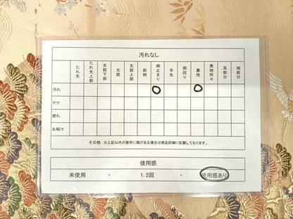 平和屋着物◎六通柄袋帯 唐織 浜松文 金銀糸 正絹 逸品 AAAU3079yx