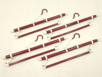 平和屋本店●和装小物　着物ハンガー4点セット　帯掛け付き　伸縮タイプ　箱付き　逸品　AAAU3168ay