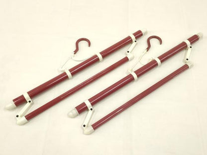平和屋本店●和装小物　着物ハンガー4点セット　帯掛け付き　伸縮タイプ　箱付き　逸品　AAAU3168ay
