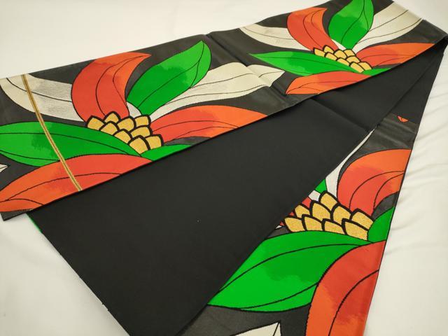 平和屋着物◎六通柄袋帯 花尽くし 金銀糸 正絹 逸品 AAAU5113sx
