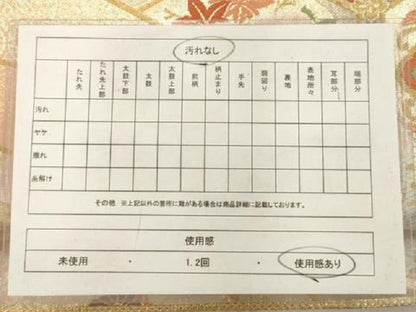 平和屋着物◎九百佐賀錦 六通柄袋帯 唐織 王華彩織文 金糸 正絹 逸品 AAAU5188sx