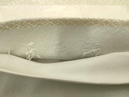 平和屋着物◎六通柄袋帯 天平錦 更紗花文 銀糸 正絹 逸品 AAAU5190sx