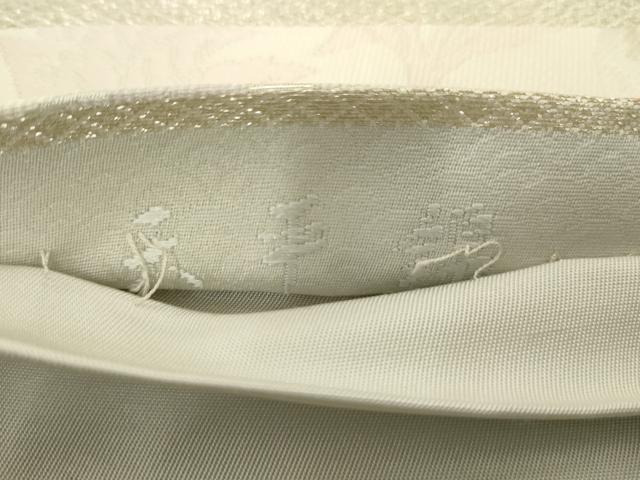 平和屋着物◎六通柄袋帯 天平錦 更紗花文 銀糸 正絹 逸品 AAAU5190sx