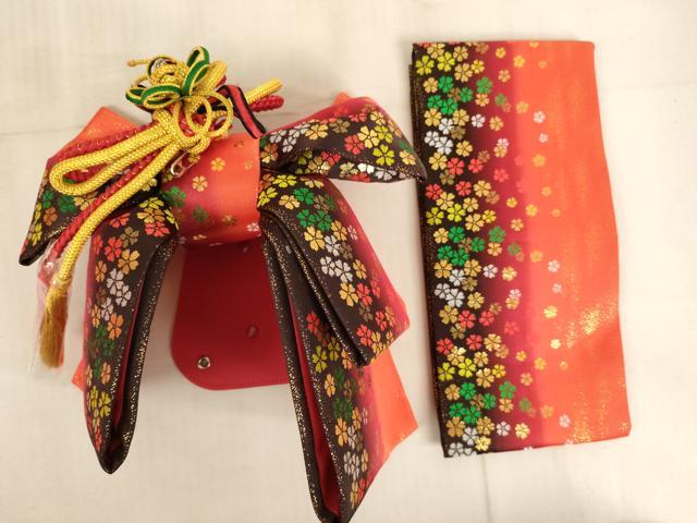 平和屋本店[]七五三　和装小物セット　舞桜文　暈し染め　箱付き　逸品　AAAU5253ja