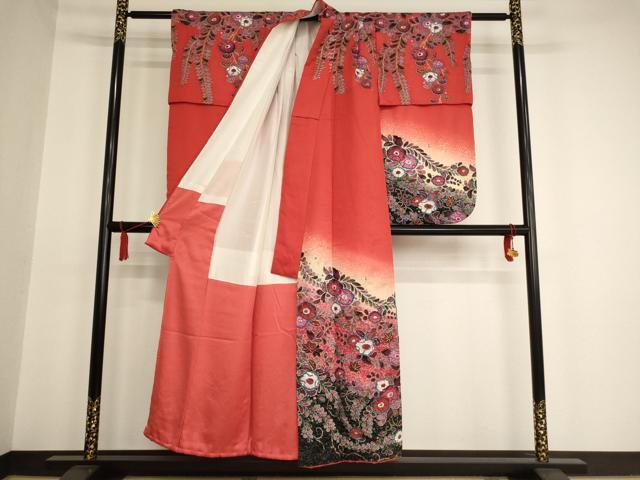 平和屋着物∵女の子　十三参り　子供　祝着　作家物　絞り　辻が花　暈し染め　金彩　逸品　AAAU5290ja
