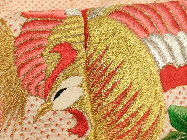 平和屋着物∵女の子 十三参り 子供 祝着 総絞り 総刺繍 鳳凰花文 金銀糸 正絹 逸品 AAAU5369ja