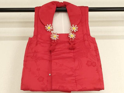 平和屋着物[]七五三　女の子　３歳　祝着　三つ身　長襦袢・被布・小物セット　駒刺繍　鈴花文　暈し染め　金彩　AAAU5433ja
