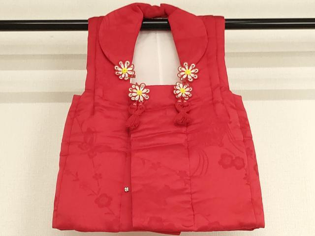 平和屋着物[]七五三　女の子　３歳　祝着　三つ身　長襦袢・被布・小物セット　駒刺繍　鈴花文　暈し染め　金彩　AAAU5433ja