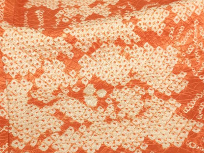 平和屋着物[]子供　女の子　9・10歳　訪問着　祝着　絞り　籬花文　正絹　逸品　AABF2340ja