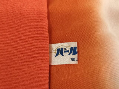 平和屋着物∵女の子　十三参り　子供　祝着　扇面花文　正絹　逸品　AAAU5505ja