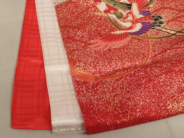平和屋着物[]お宮参り　女の子　祝着　産着　初着　のしめ　飛鶴手毬文　暈し染め　金彩　逸品　AAAU5570ja